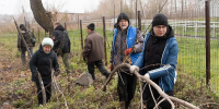 В Рудничном районе прошёл субботник на улице Узкоколейной у мемориального комплекса «Героическим шахтёрам — защитникам Родины» - Администрация города
