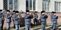 Военный оркестр Управления Росгвардии по Чувашской Республике обеспечил музыкальное сопровождение строевого смотра личного состава регионального МВД - Росгвардия