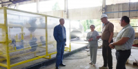 Внутренний коллектор газопровода смонтировали на территории Центральной котельной №1 в Пушкинских Горах - Pln-Pskov.Ru