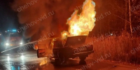Пожар в Чехове: ВАЗ‑2107 сгорел дотла на ул. Уездной  - Chehov-Vid.Ru