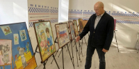 Выставка детских рисунков открылась в Штабе общественной поддержки - Единая Россия