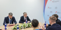 Форум «Россия – спортивная держава»: Дмитрий Миляев и генеральный продюсер телеканала «Матч ТВ» Александр Тащин обсудили перспективы сотрудничества - Правительство области