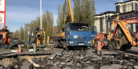Перекрыли дорогу из-за ремонта коллектора на Московском проспекте Воронежа - Обозреватель.Врн