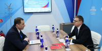 В рамках Международного спортивного форума «Россия – спортивная держава» состоялась рабочая встреча губернатора Челябинской области Алексея Текслера и президента КХЛ Алексея Морозова - Губернатор Челябинской области
