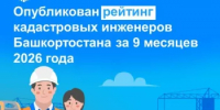 Опубликован рейтинг кадастровых инженеров Башкортостана за 9 месяцев 2026 года - Бирский район