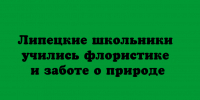 Школьники из Липецка осваивали азы флористики и учились бережно относиться к природе - Народное слово
