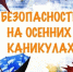 Памятка для родителей и детей: осенние каникулы — будьте внимательны!. - Северо-Енисейский муниципальный округ