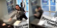 Неадекват разгромил магазин в Брагине — видео | Источник: Ярославль Очевидец / Max - 76.Ru