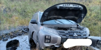 Под Магнетитами в кювет улетел внедорожник - SeverPost.ru