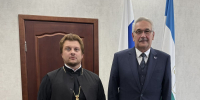 Рабочая встреча представителя епархии с директором Стерлитамакского филиала УУНиТ И.А.Сыровым - Уфимская Епархия