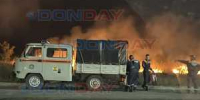 Сухая трава загорелась в Шахтах вблизи супермаркета - DonDay-Shakhty.Ru