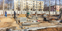 В сквере Надежды обустраивают пешеходные и тематические зоны - ГТРК Вятка