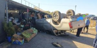Под Волгодонском пикап перевернулся у фермерского рынка - DonDay-Volgodonsk.Ru
