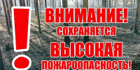 Комиссия по предупреждению и ликвидации чрезвычайных ситуаций и обеспечению пожарной безопасности обращает внимание населения на высокую пожароопасность в лесах - Вадинский район