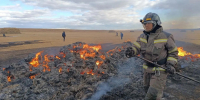 Почти 1 тысячу га сухой травы выжгли пожары в Забайкалье за октябрь МЧС Забайкалья - ChitaMedia
