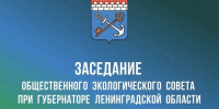 Заседание общественного экологического совета при губернаторе Ленинградской области - Комитет экологического надзора