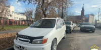 Угнанный автомобиль. Скриншот видео пресс-службы ГУ МВД России по Иркутской области - Irk.Ru