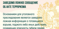 Важно знать: за заведомо ложные угрозы теракта предусмотрено наказание - Балаковские вести
