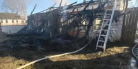 Опубликованы фото с пожара, уничтожившего дом на Бору - НИА Нижний Новгород