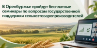 В Оренбуржье пройдут бесплатные семинары по вопросам государственной поддержки сельхозтоваропроизводителей - Министерство сельского хозяйства