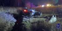 28 октября в Сергиевском районе  автомобиль ВАЗ-211440 на автодороге съехал в кювет и перевернулся. Пострадали 4 человека. - НИА Самара