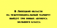Три новых автобуса большого класса выйдут на межмуниципальный маршрут в Липецкой области - Народное слово