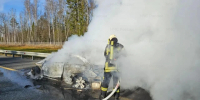 В Собинском округе на трассе М-12 сгорел дотла легковой автомобиль - Комсомольская правда
