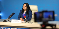 Пресс-конференция директора департамента образования ЯНАО Зои Чернышевой. Фото: Андрей Ткачёв / «Ямал-Медиа» - Красный Север