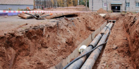 Замена двух участков теплотрассы продолжается в Локне - Pln-Pskov.Ru
