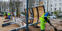 Новый двор на финишной прямой. В Сосновом Бору завершают благоустройство территории у хоккейной коробки на Солнечной, 14 - Газета Маяк